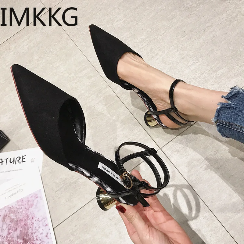 Женские туфли-лодочки Летние босоножки Новинка 2019 года женские туфли на высоком