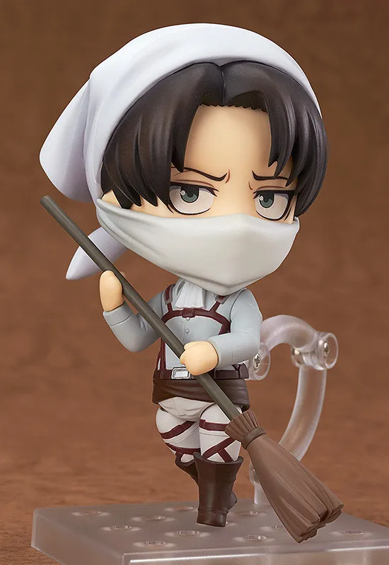 

Anime Attack on Titan Levi Ackerman Rivaille Ackerman 417 Cleaning Ver. PVC Action Figure Collection Model Kids Toys Doll 10cm