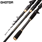 Карбоновая телескопическая удочка GHOTDA, 1,6-2,4 м, спиннинг, карбоновая удочка для путешествий, удочка для заброса приманки
