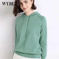 wyblz autumn winter womens hoodies sweatshirts casual slim pullover top solid simple long sleeve woollen sweatshirts 2021 new