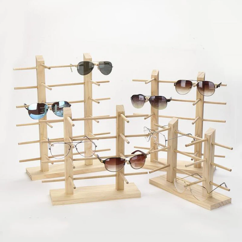 Многослойная деревянная витрина для солнцезащитных очков полка выставочная