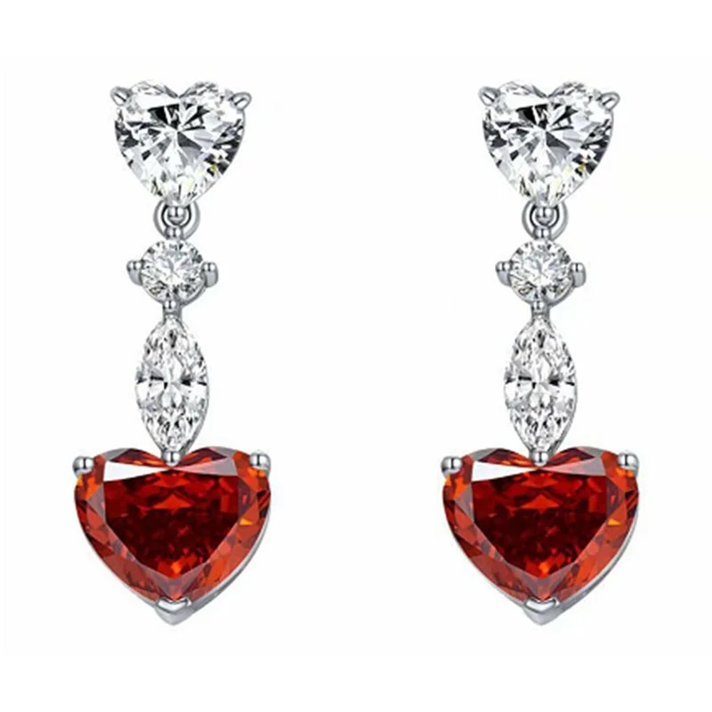 

MilanGirl Korean Temperament Love Ladies Long Tassel Earrings for Women Inlaid with Zircon High Sense Thin Grunge Earrings