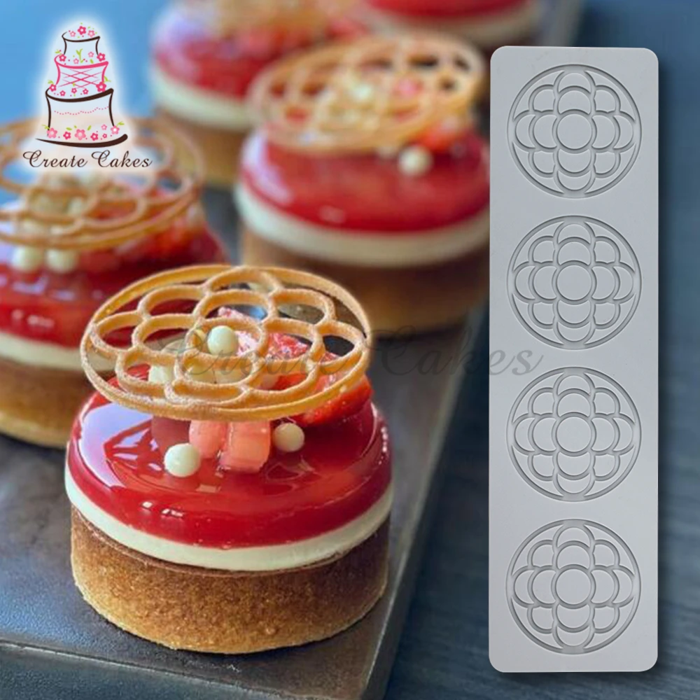 

Flower Pattern Lace Mat Sugar Craft Silicone Pad Dessert Placing Chocolate Molds Fondant Cake Decorating Moulds
