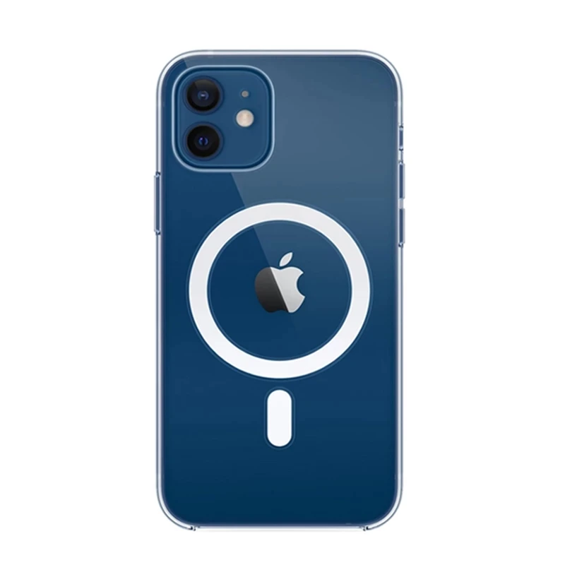 

Силиконовый чехол для телефона iPhone 12 Pro Max Mini с поддержкой беспроводной зарядки, прозрачный чехол с защитой от падения для iPhone 12