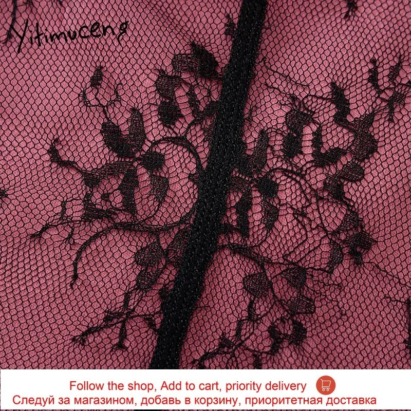 

Yitimuceng Mesh Print Tank Tops Women Sexy Lace Crop Top Mini Cami Bare Shoulder Sleeveless Korean Fashion Vest 2021 Summer New