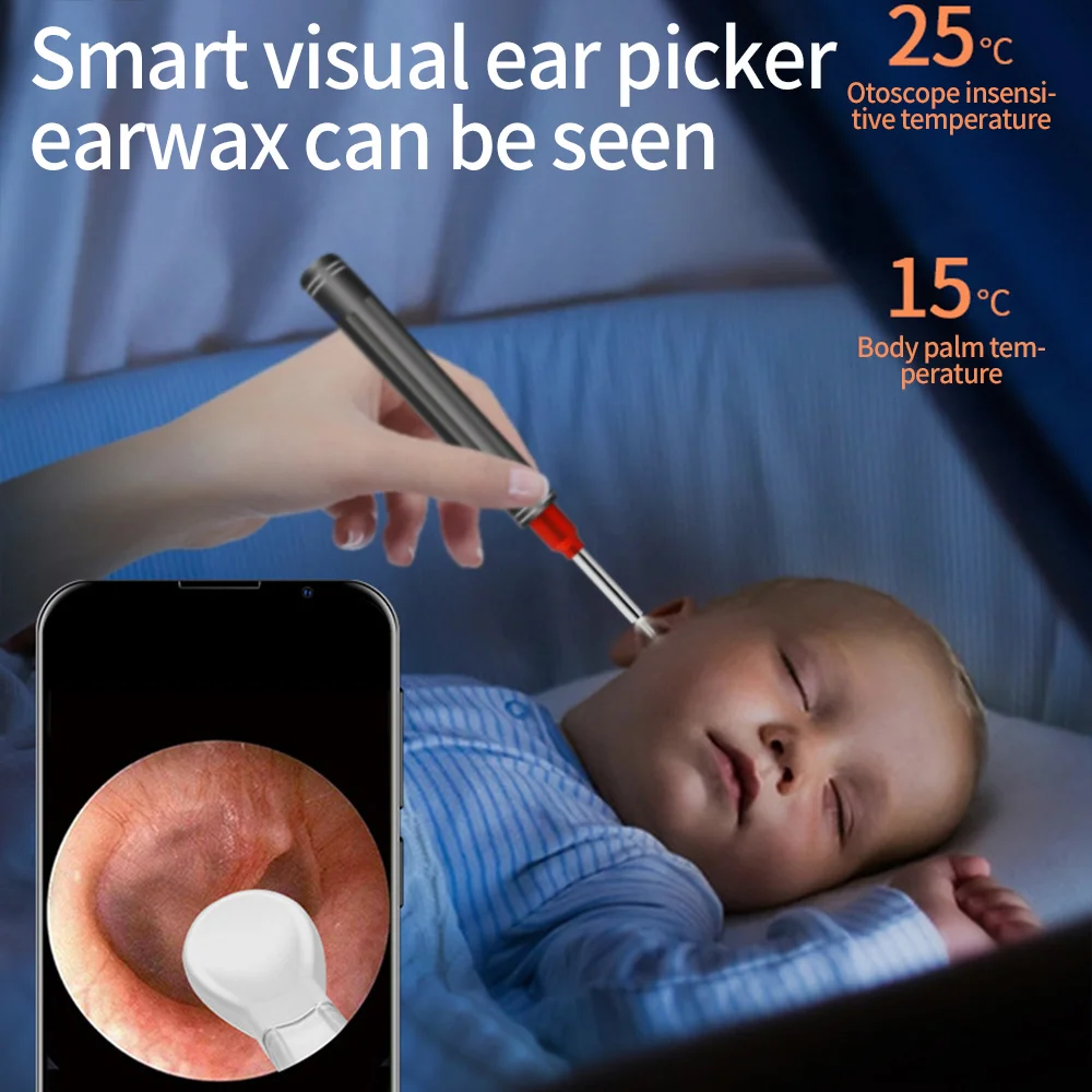Умный ушной очиститель многофункциональный светящийся прибор для чистки ушей HD