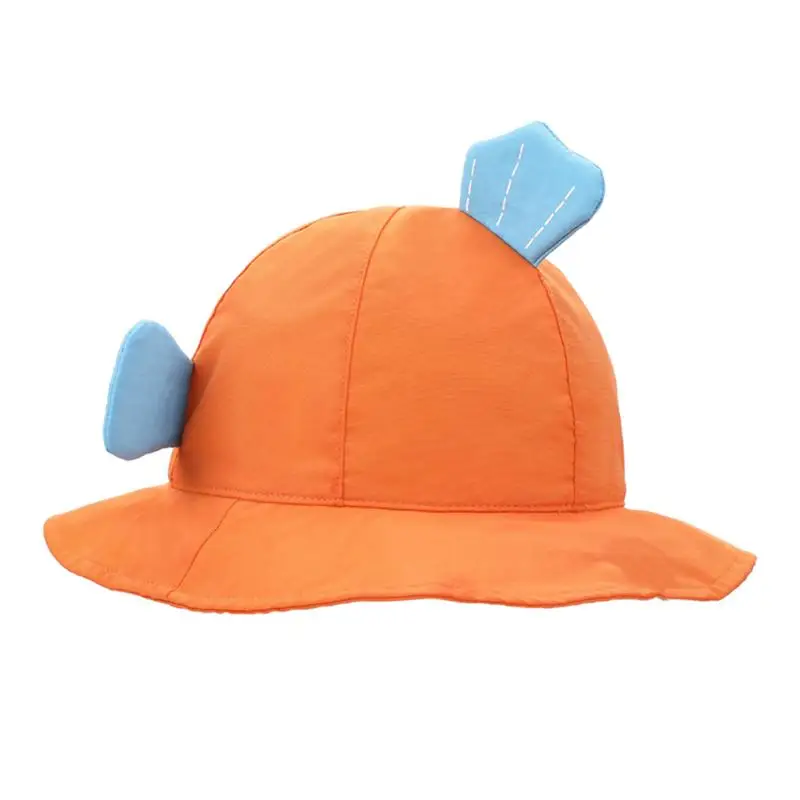 

Kids Summer Beach Hat Goldfish Design Cap Suncreen Sun Hat Breathable Fishing Hat for Outdoor Child with Belt