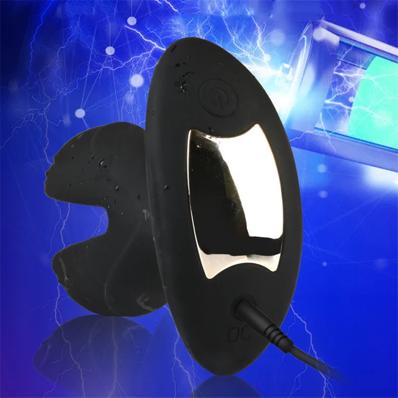 Фаллоимитатор с электрическим током Анальная пробка вибратор беспроводное