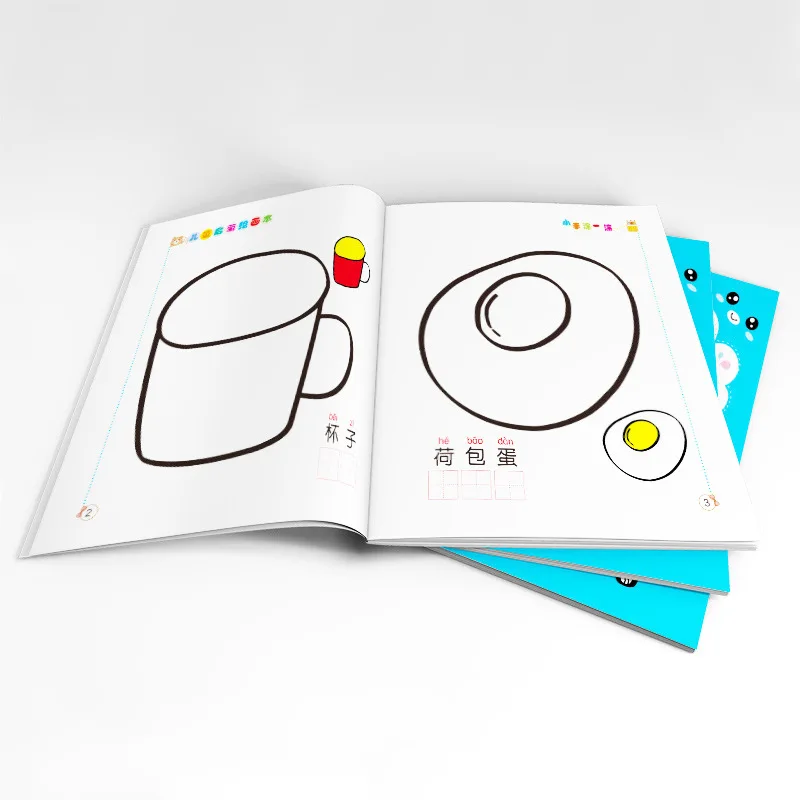 

6 beginner painting books for children aged 2-5, painting coloring books for baby kindergarten color book