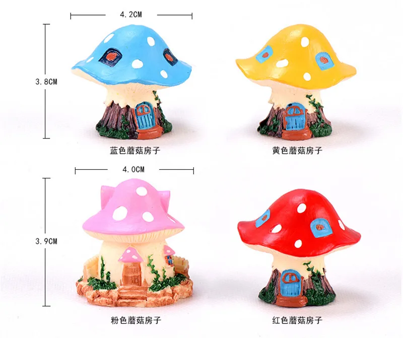 4 стиля миниатюрный домик в виде сельских грибов сказочные садовые гномы моховые