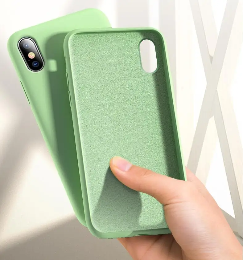 Жидкий силиконовый цветной чехол для iPhone XS 11 Pro MAX XR X XS Max Candy чехол для телефона s для iPhone 11 7 6 6S 8 Plus Мягкий чехол