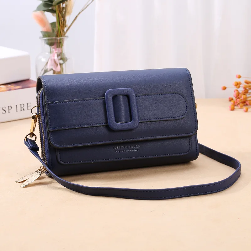 

Female Bag 2021 New Wallet Mobile Phone bag Korean Fashion Hit Color Small Square Bag Wild Retro Single Shoulder Messenger Bag