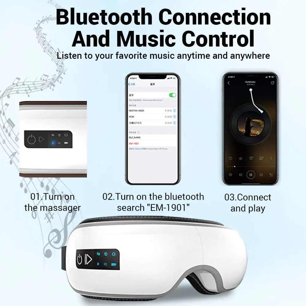 Массажер для глаз вибрационная подушка безопасности горячий компресс