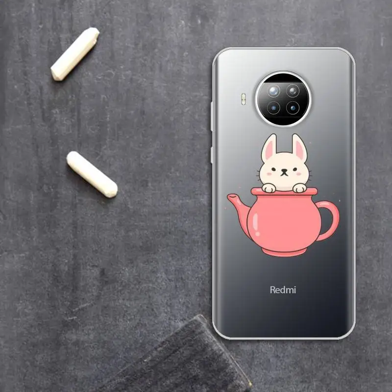 

Elephant Bird Rabbit cute animal Phone Case Transparent for Xiaomi Redmi note 10 t 8 9 pro lite 11