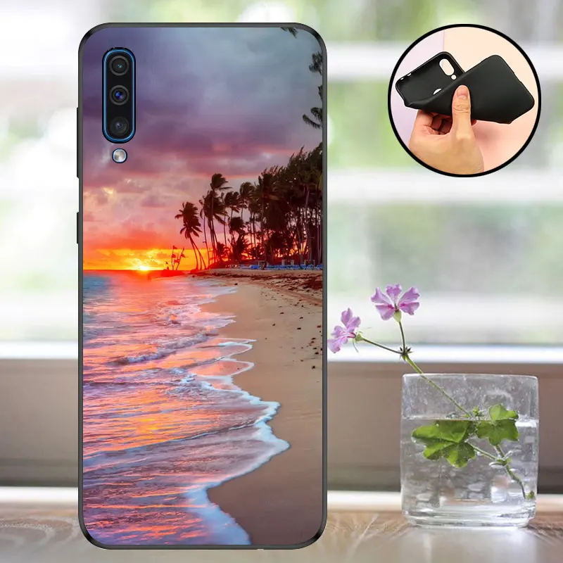 SRL Чехол для samsung Galaxy A50 Чехол черный чехол для телефона для samsung A50 чехол Капа кремния СПС samsung 50 A505f матовый чехол - Цвет: SRL