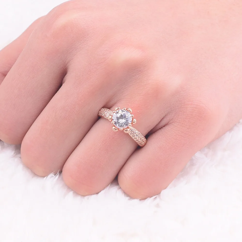 Акция! Женское однотонное обручальное кольцо с цветами серебро 100% пробы и