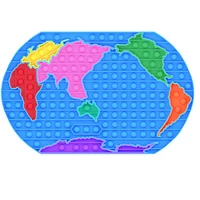 world map puzzle push bubble poppit sensory fidget toys special needs stress relief game board jigsaw silicone poppet figet toys