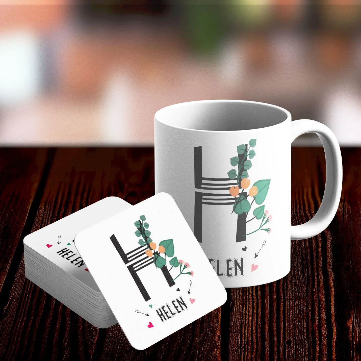 

Personalized Is Mug and Cup Mat-H