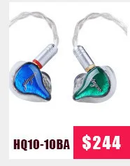 BQEYZ KC2 2BA+ 2DD гибридные наушники вкладыши HIFI бас DJ Monito спортивные наушники для бега наушники с микрофоном