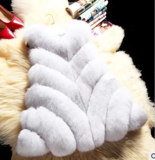 2020 Vetement зимнее женское пальто жилет из искусственного лисьего меха короткий