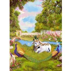 Алмазная 5D картина Парк лошадей, полноразмерная мозаика с рисунком животных, полная выкладка, круглая вышивка, для домашнего декора, AA2584