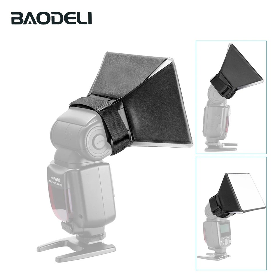 BAODELI мини камера софтбокс Difusor Flash для вспышки рассеиватель Neewer Canon sony Nikon D3500