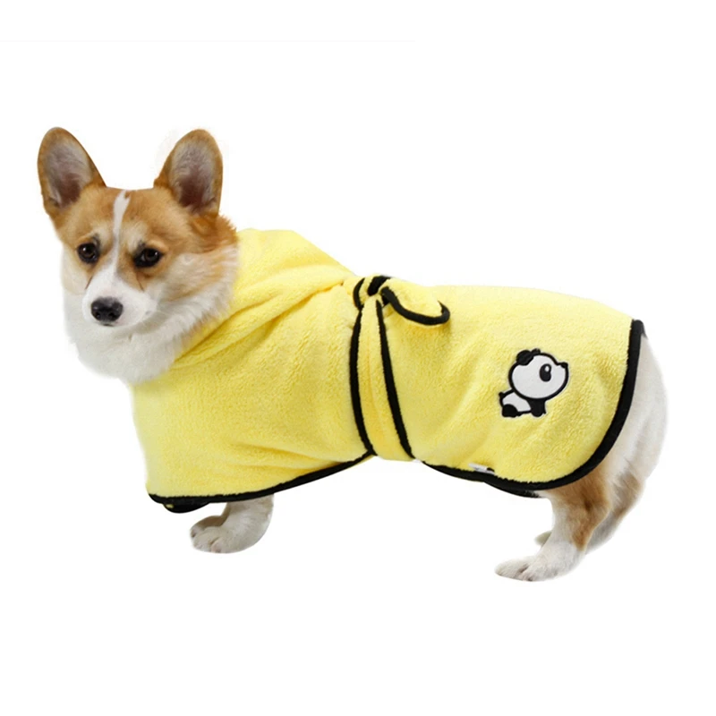 Абсорбирующий теплый банный халат из микрофибры и кораллового флиса для