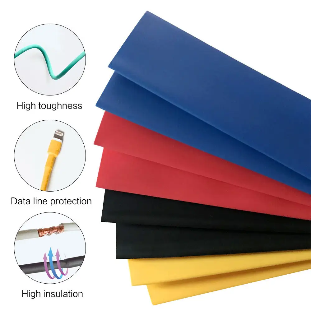 

60/280/328/530/560/580/750 Pcs Heat Shrink Tube Shrinking Assorted Polyolefin Insulation Sleeving Heat Shrink Tubing Wire Cable