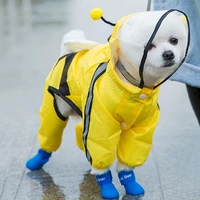 spring and summer cartoon style reflective waterrproof raincoat puppy sunscreen outdoors middle small pet products accessories