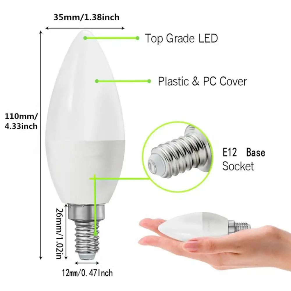 

Wifi Smart Candle Light Bulb Compatible with Alexa Google Home Restaurant Voice Controlled Led Spiky Bubble Bedroom Decor