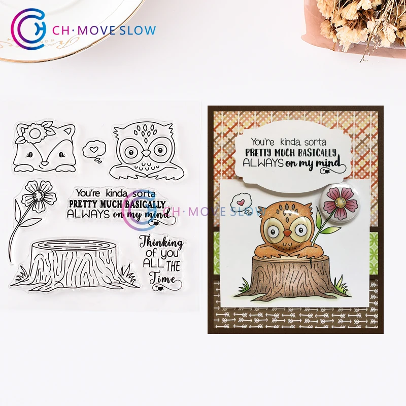 CH Сова прозрачный силиконовый штамп/печать для DIY скрапбукинга/фотоальбома
