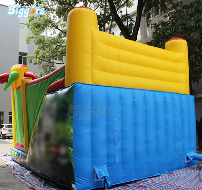 

New Design Palm Tree Child Play Slide Inflatable Slide Jumping Slide Water Game for Sale