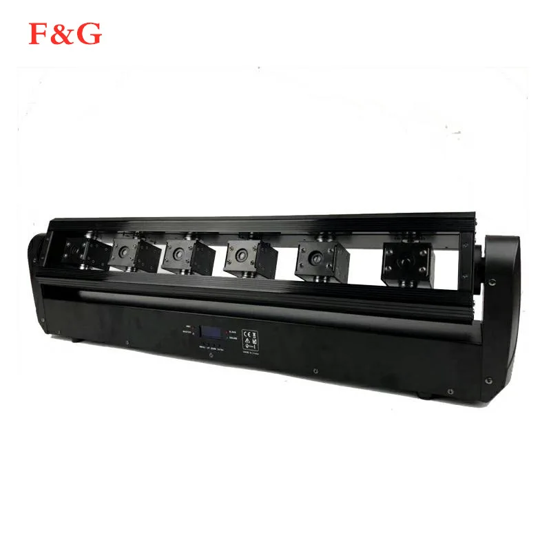 1 stk/partij Grote Power 6W RGB Full kих 6 Ogen движущийся лазерный свет Zes Hoofden DMX бар DJ вечевечерние