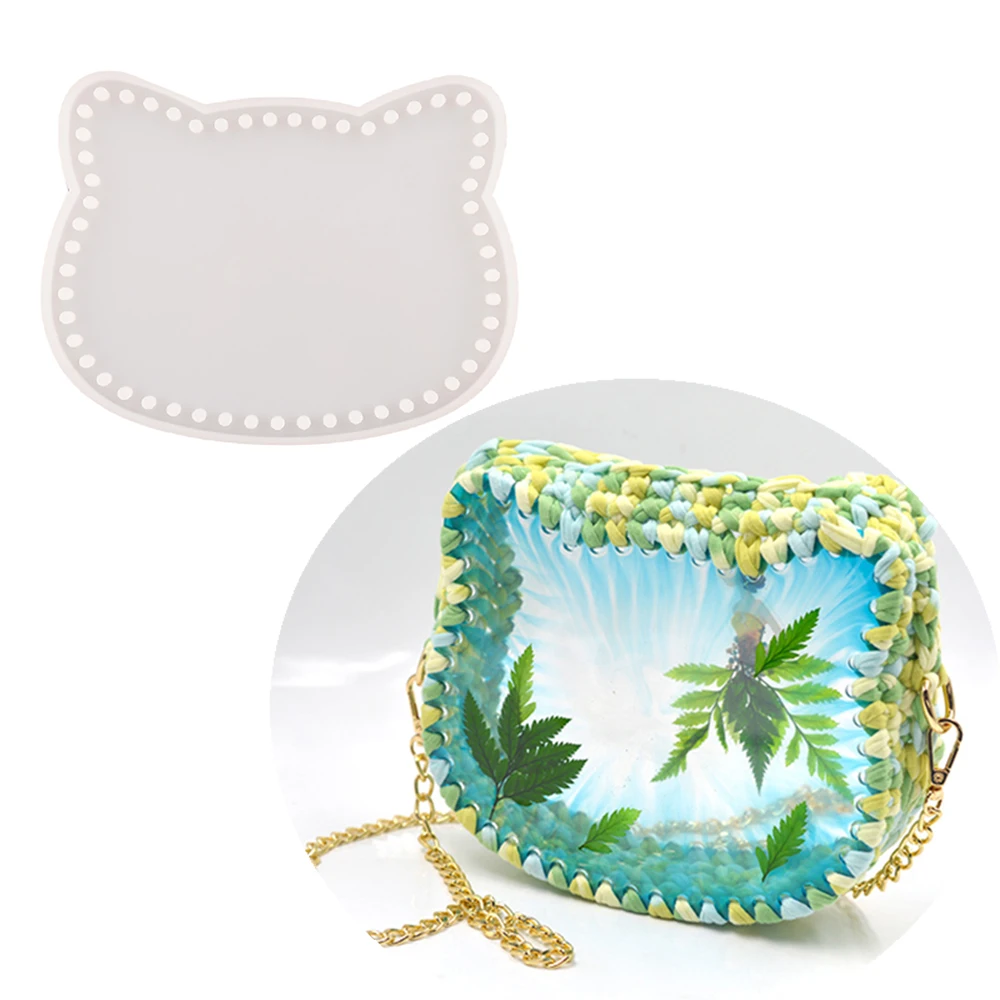 

DM169 DIY Round Heart Shape Bag Resin Silicone Mold Clutch Handbag Purse Handmade Epoxy Craft Women Wallet Single Shoulder Bags