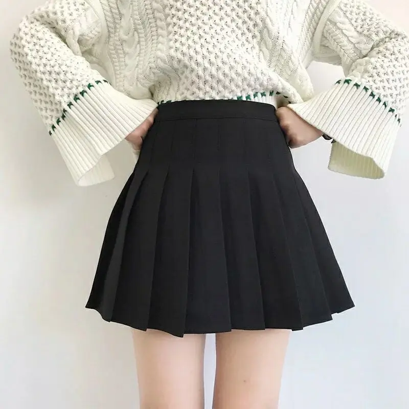 Harajuku мини юбка школьницы плиссированные юбки женские летние 2019 Kpoo Ulzzang