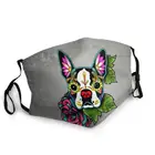 Маска для лица с изображением Бостонского терьера, многоразовая, защитный респиратор