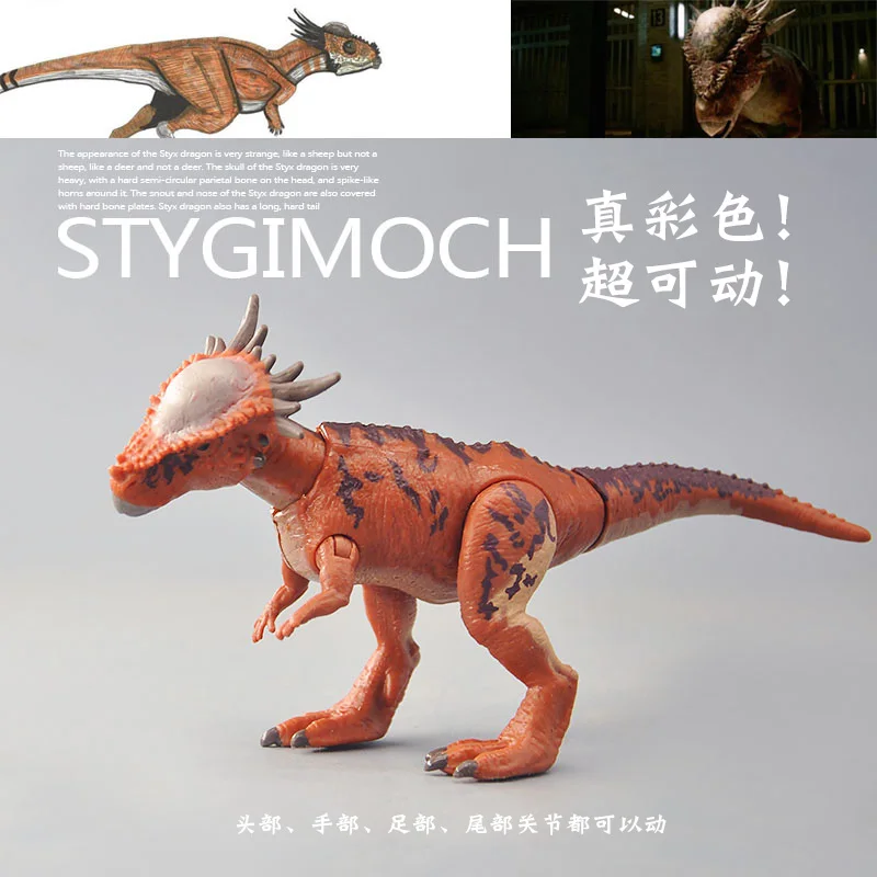 

Jurassic Pachycephalosaurus Stygimoloch Dinosaur Model Joint Movable Collectible Ornaments Children Early Education Toy Gift