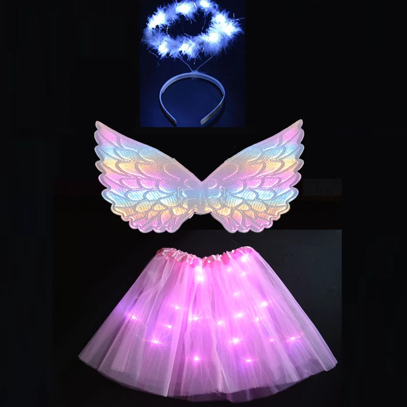 Светодиодная светящаяся вечерние ка в виде крыльев Ангела для