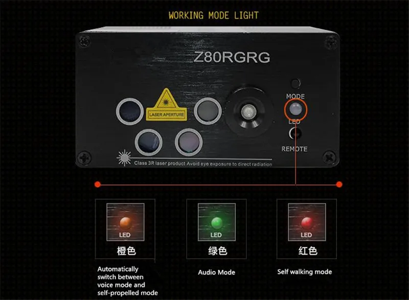 DJ лазерный проектор Красный Зеленый Синий красочные 80 узоров со светодиодное