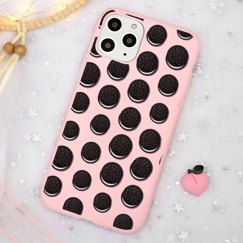 

Hot Oreo Snickers Phone Case Candy Color Pink for iPhone 11 pro XS MAX 8 7 6 6S Plus X 5S SE 2020 XR