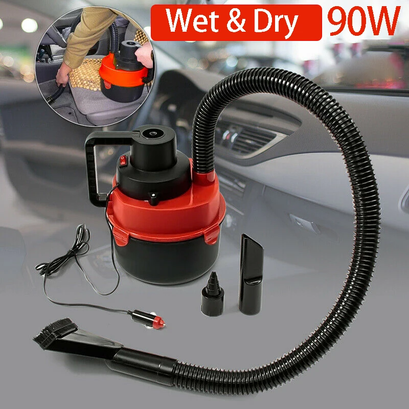 

12V Wet Dry Vacuum Cleaner Vacuum High Power Cleaner Inflator Portable Turbo Hand Held for Car Home Boat