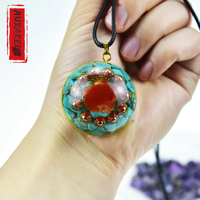 

Orgonite Подвески натуральный кристалл Амазонит и меди для защиты от электромагнитного излучения Wicca ожерелье с положительной энергетикой рей...