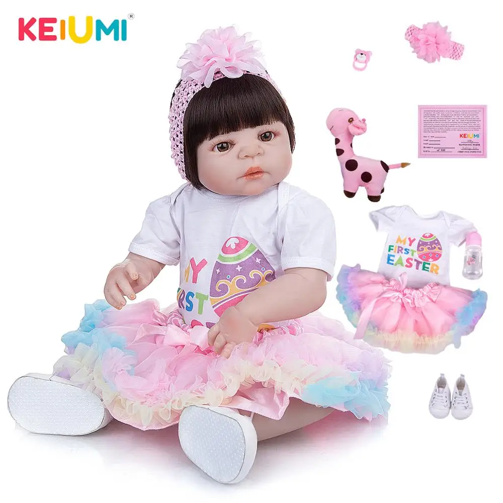 Реалистичная силиконовая кукла реборн KEIUMI принцесса полностью виниловая Кукла