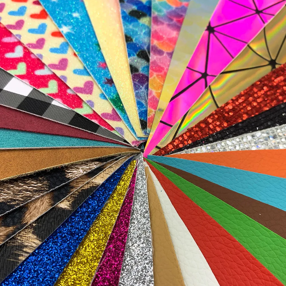 30 шт. Блестящие Блестки ПУ кожзам ткань замша Леопардовый принт Русалка