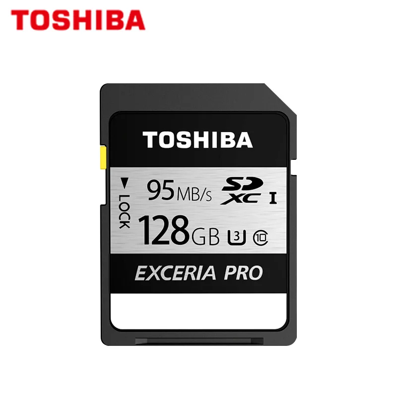 TOSHIBA 128 ГБ sd-карта EXCERIA PRO 64 ГБ 32 ГБ класс 10 UHS-I U3 SDHC SDXC SD карта памяти до 95 МБ/с./с для видеокамеры