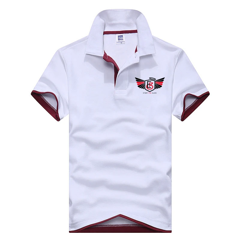 Мужская рубашка поло летняя Классическая Повседневная хлопковая с короткими