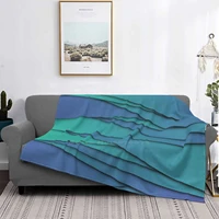 teal blue folded origami paper trend style funny fashion soft throw blanket rich ele clean executive professional modern luxury