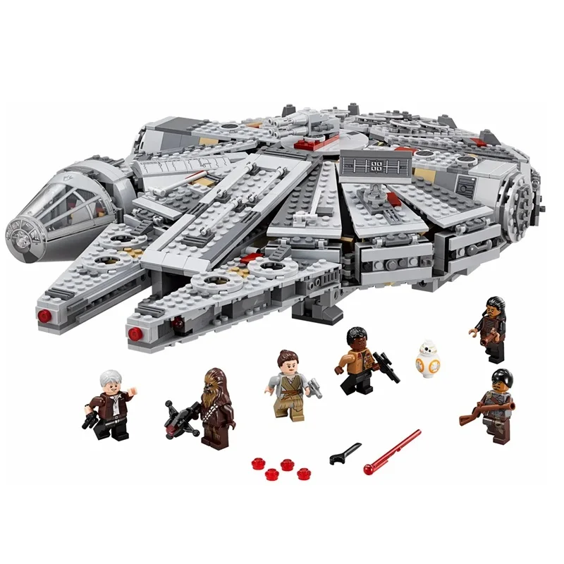 

In Stock 1381pcs Star Sets Millennium Falcon Spacecraft Building Blocks Classic Model Bricks Toys Gifts for Children