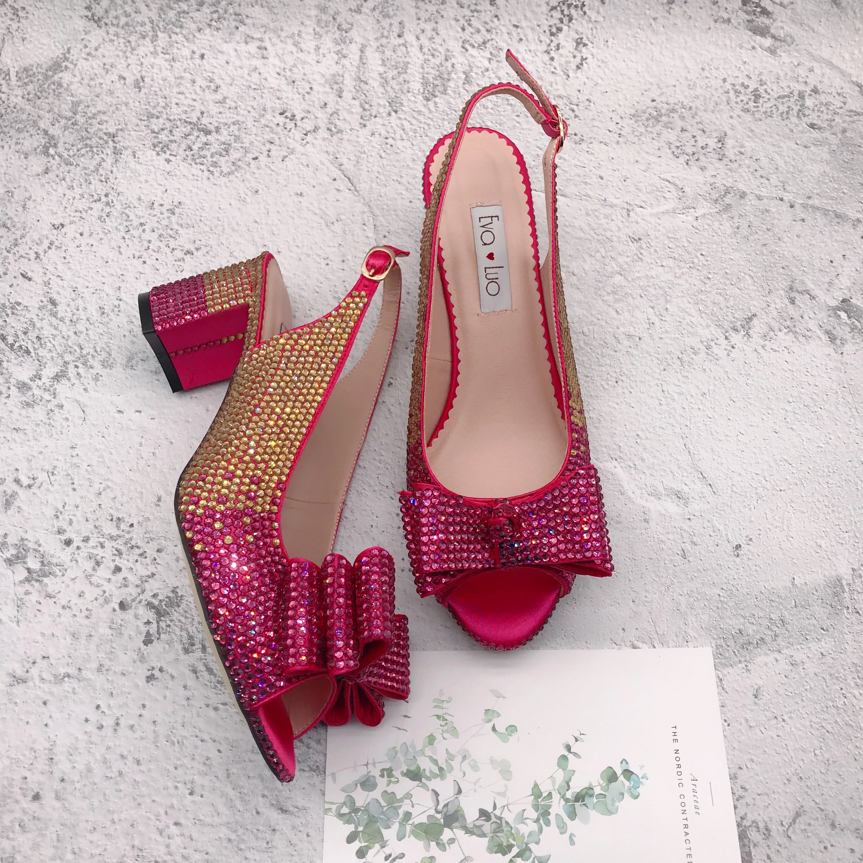 CHS1255 DHL изготовленные на заказ большие размеры фуксия розовое золото камни