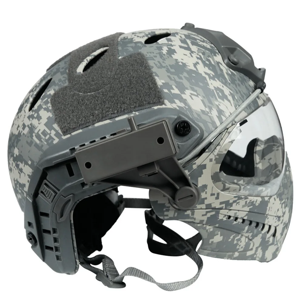 

Style Safety Helmet with Mask Outdoor Helmet for Airsoft Paintball (ACU)